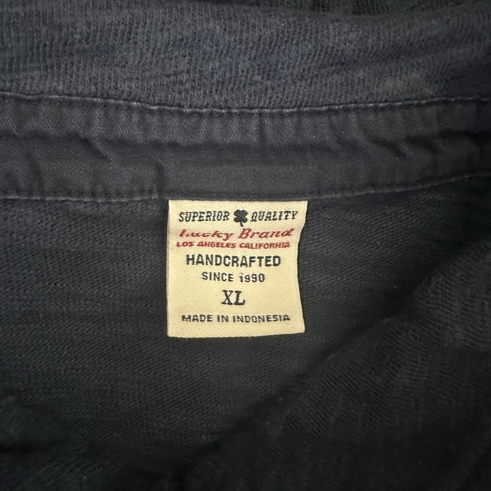 Men’s used Lucky Brand polo blue shirt button size XL - Picture 2 of 6